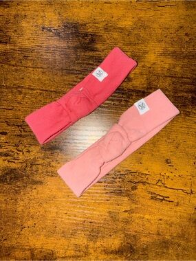Honest Coral & Pink Knit Headband Set